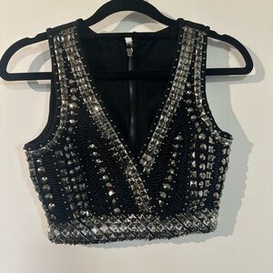 Bcbgmaxazria gorgeous Studded Top S